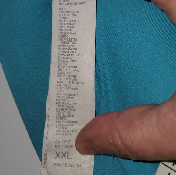 Fabletics sports bra. The light blue, solid XXL - Picture 9 of 15